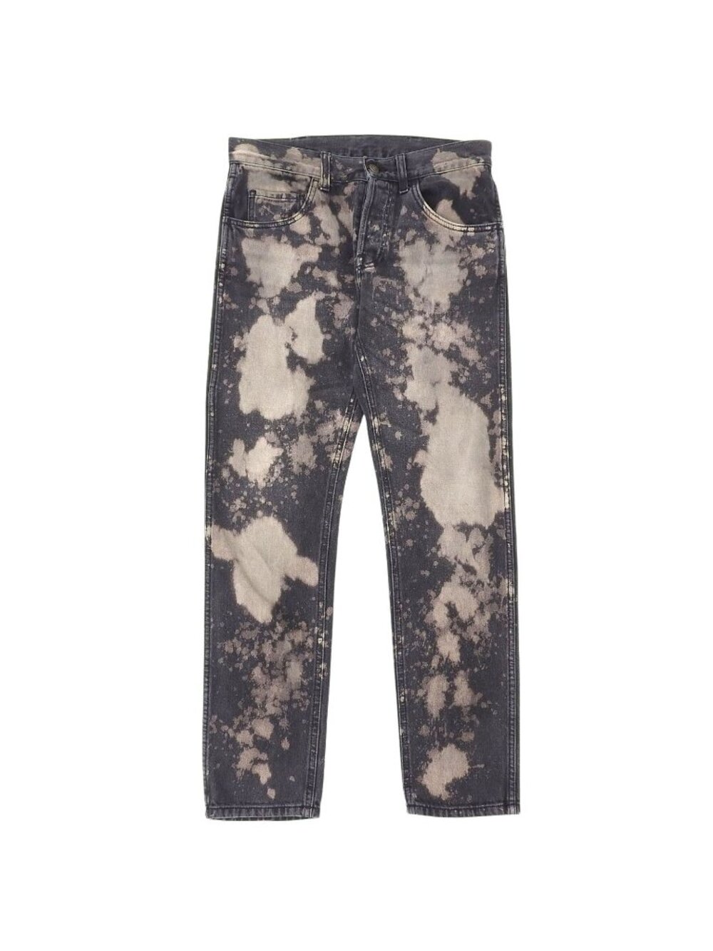Gucci Pants Denim Jeans Bleached Cotton Black 28